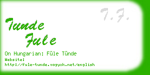 tunde fule business card