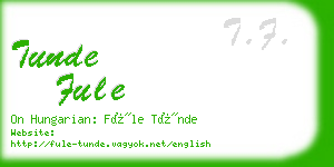 tunde fule business card